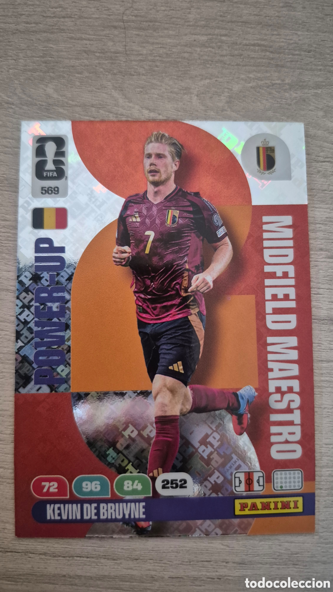 Fu&szlig;ball-Sticker: N&deg;569 Power-Up Midfield Maestro Kenvin De Bruyne Adrenalyn FIFA World Cup 2026