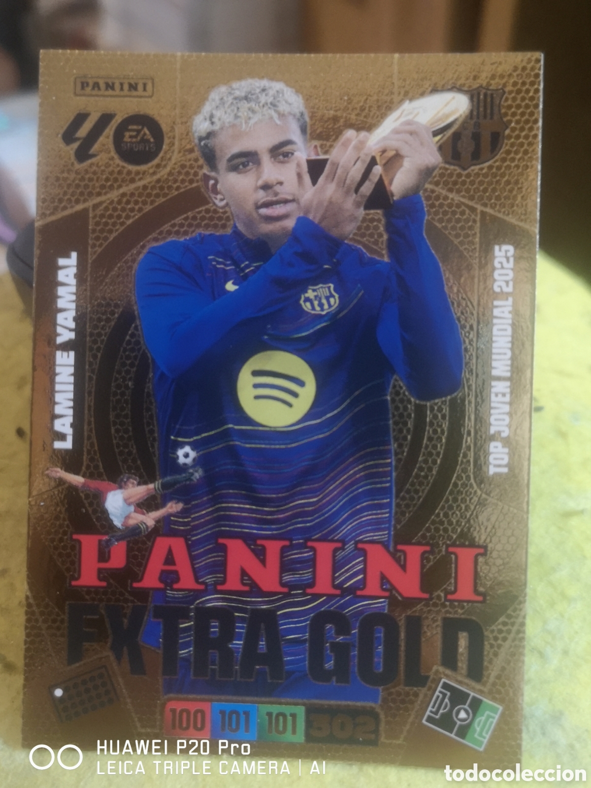 Fu&szlig;ball-Sticker: LAMINE YAMAL EXTRA GOLD ADRENALYN 2025 2026 BARCELONA