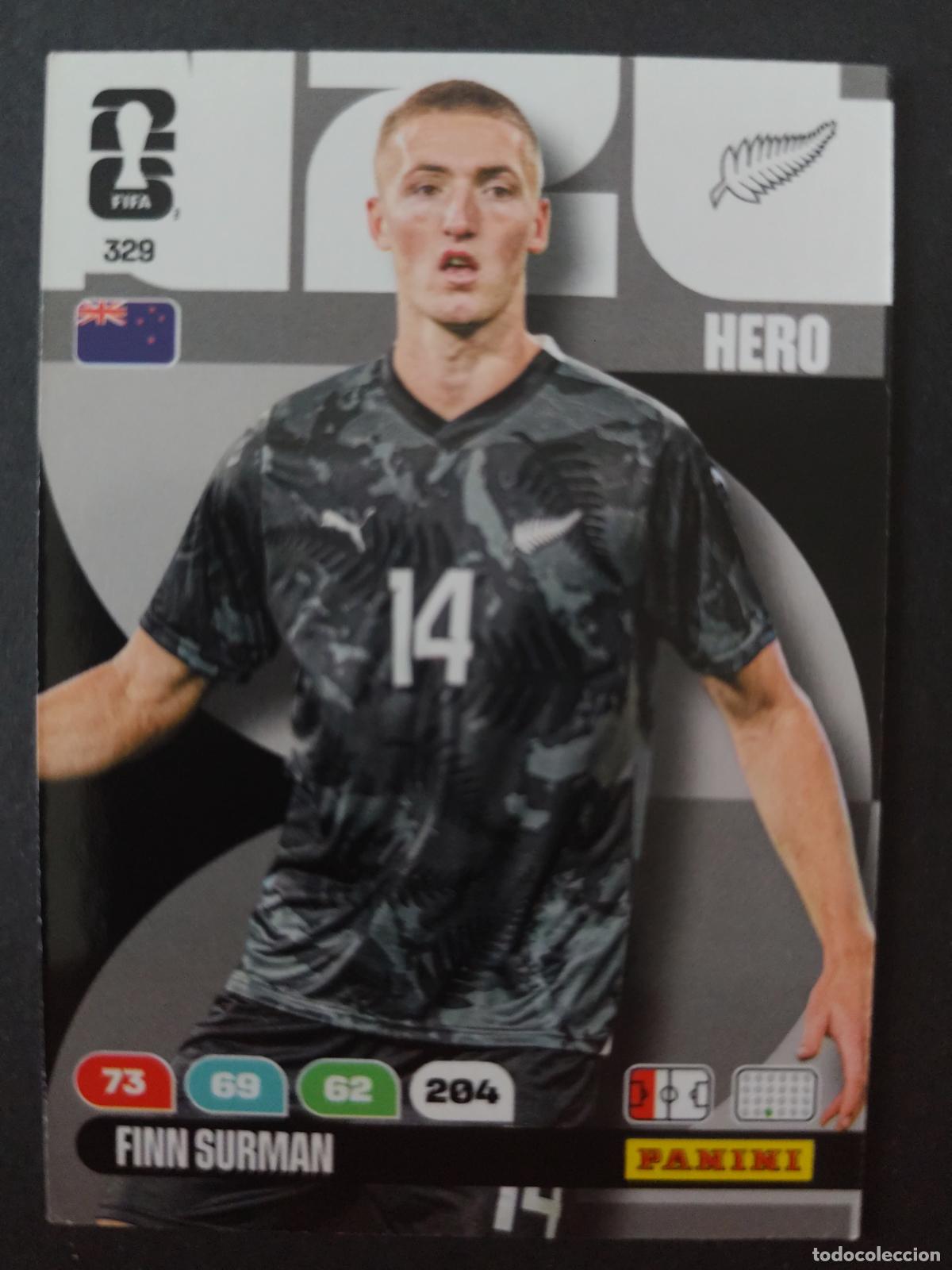 Cromos de f&uacute;tbol: 329 FINN SURMAN NUEVA ZELANDA ADRENALYN MUNDIAL FIFA WORLD CUP 2026 PANINI