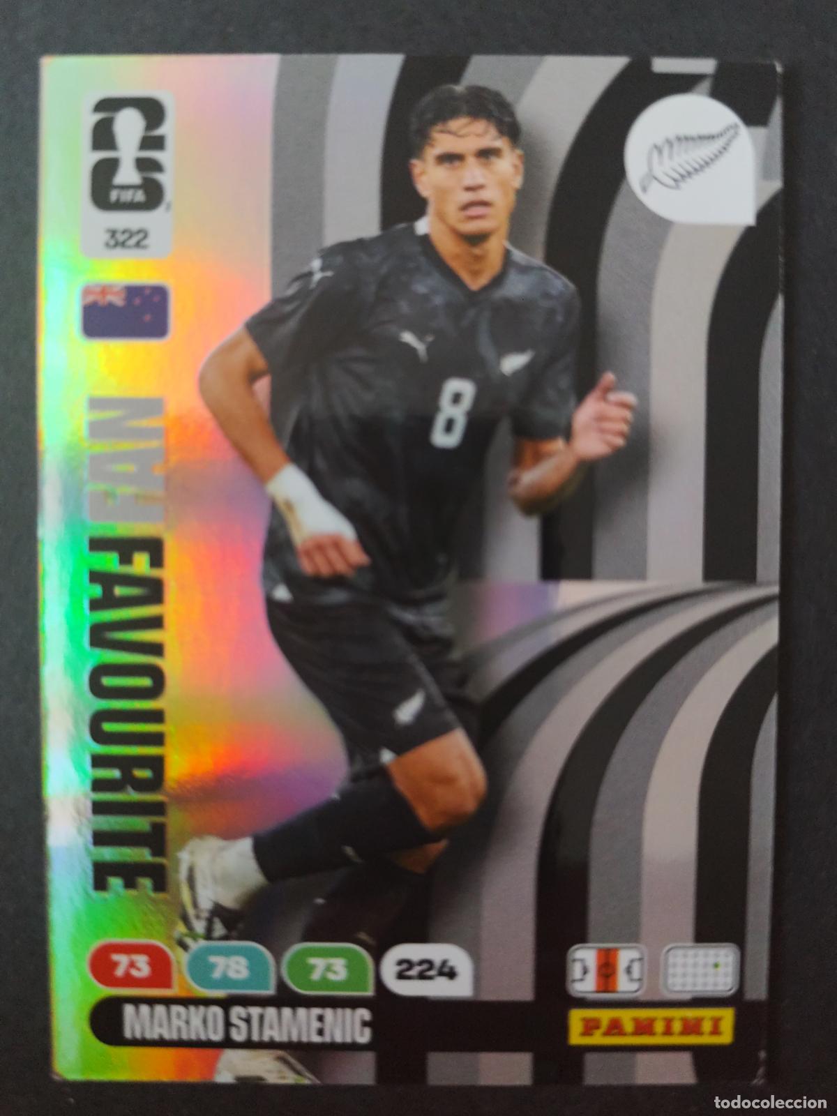 Cartes &agrave; collectionner de Football: 322 MARKO STAMENIC FAN FAVOURITE NUEVA ZELANDA ADRENALYN MUNDIAL FIFA WORLD CUP 2026 PANINI