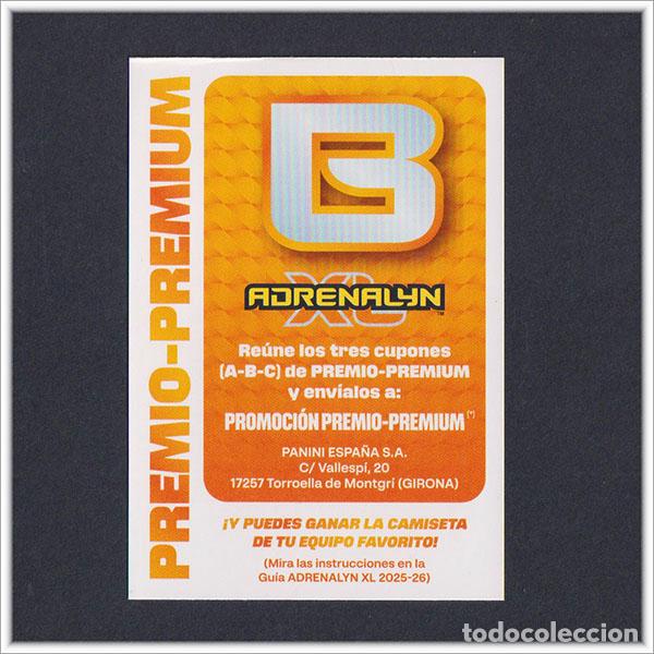 Fu&szlig;ball-Sticker: ADRENALYN XL 2025 2026 25 26 PANINI LETRA B PREMIO-PREMIUM COLECCI&Oacute;N ALBUM LIGA F&Uacute;TBOL