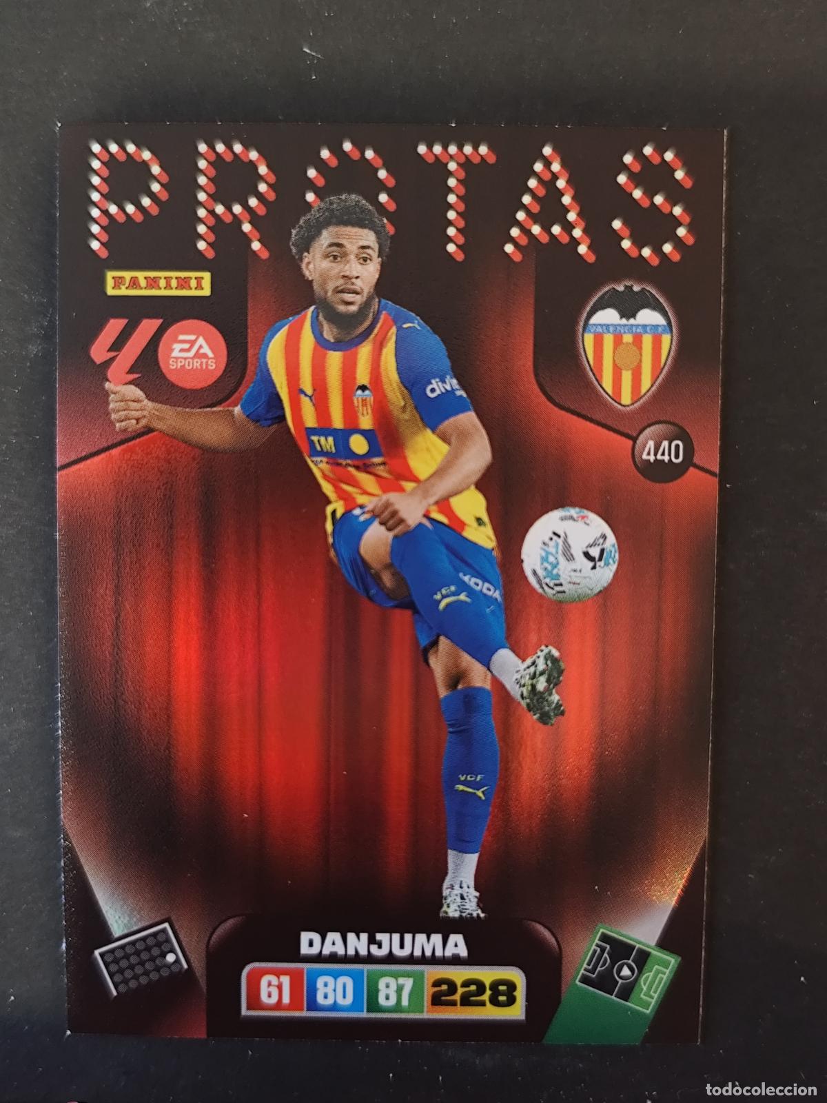 Cromos de F&uacute;tbol: 440 DANJUMA VALENCIA PROTAS ADRENALYN 2025 2026 25 26