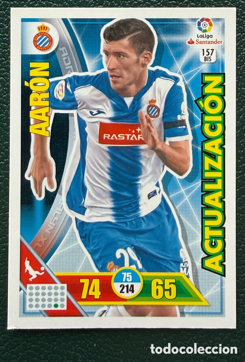 Cartes &agrave; collectionner de Football: 157 BIS AARON RCD ESPANYOL ACTUALIZACION FICHAS ALBUM ADRENALYN XL 2016 2017 16 17