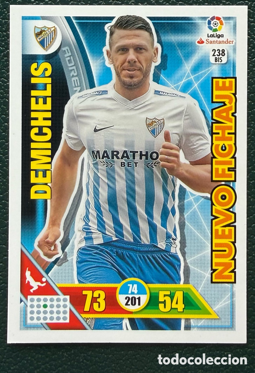 Cromos de Futebol: 238 BIS DEMICHELIS MALAGA CF NUEVO FICHAJE FICHAS ALBUM ADRENALYN XL 2016 2017 16 17