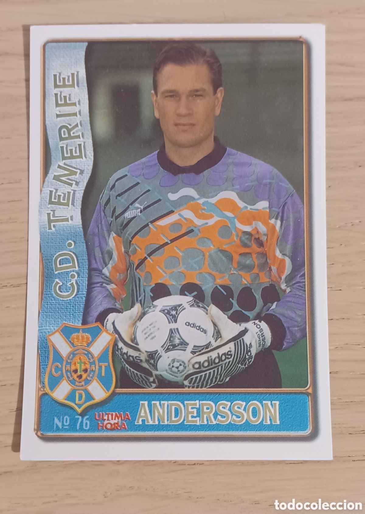 Cartes &agrave; collectionner de Football: CROMO ANDERSSON FICHAJE ULTIMA HORA N 76 C.D TENERIFE MUNDICROMO LAS FICHAS DE LA LIGA 96 97