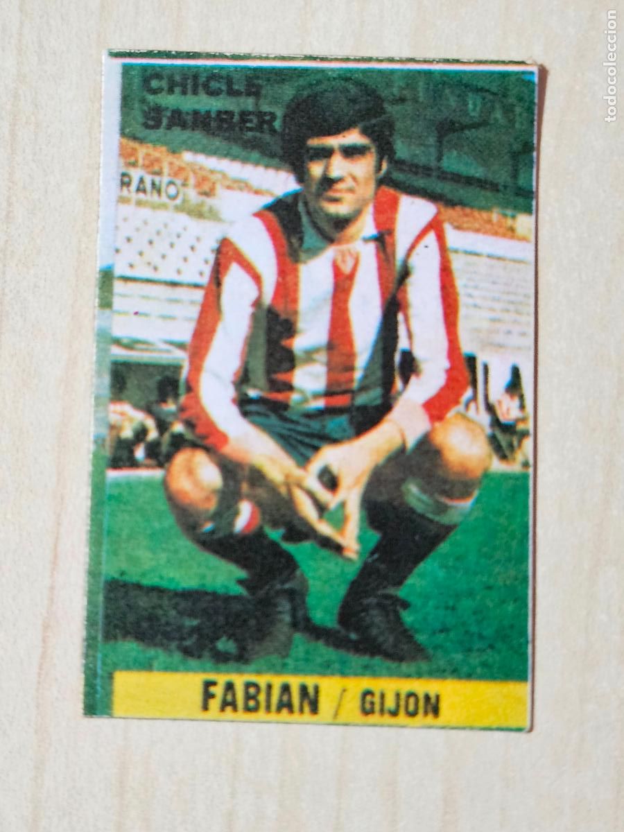 Cromos de F&uacute;tbol: CROMO FABIAN - CHICLE SANBER LIGA 1974 1975 74 75 - SPORTING GIJON - DESPEGADO