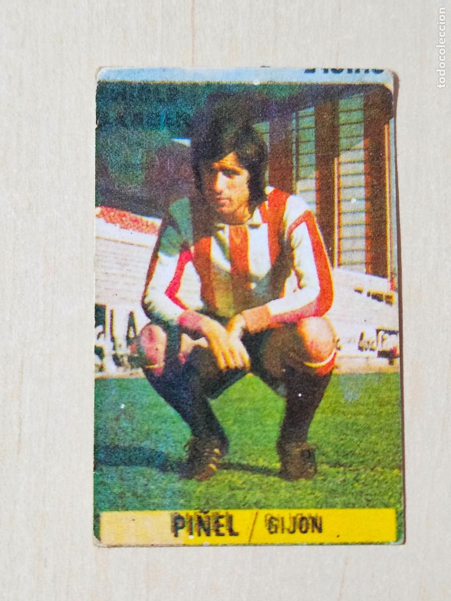 Cartes &agrave; collectionner de Football: CROMO PI&Ntilde;EL - CHICLE SANBER LIGA 1974 1975 74 75 - SPORTING GIJON - DESPEGADO