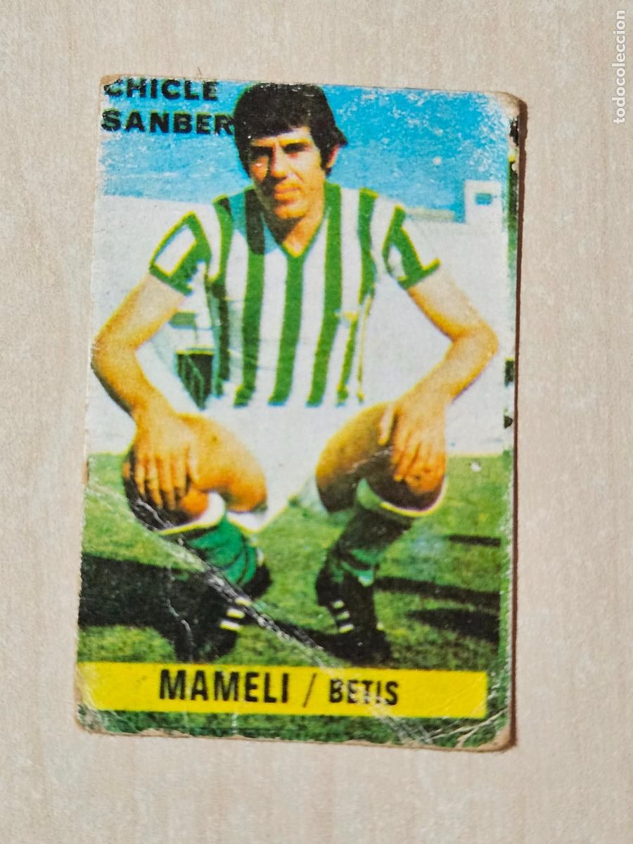 Cromos de F&uacute;tbol: CROMO MAMELI - CHICLE SANBER LIGA 1974 1975 74 75 - REAL BETIS - DESPEGADO