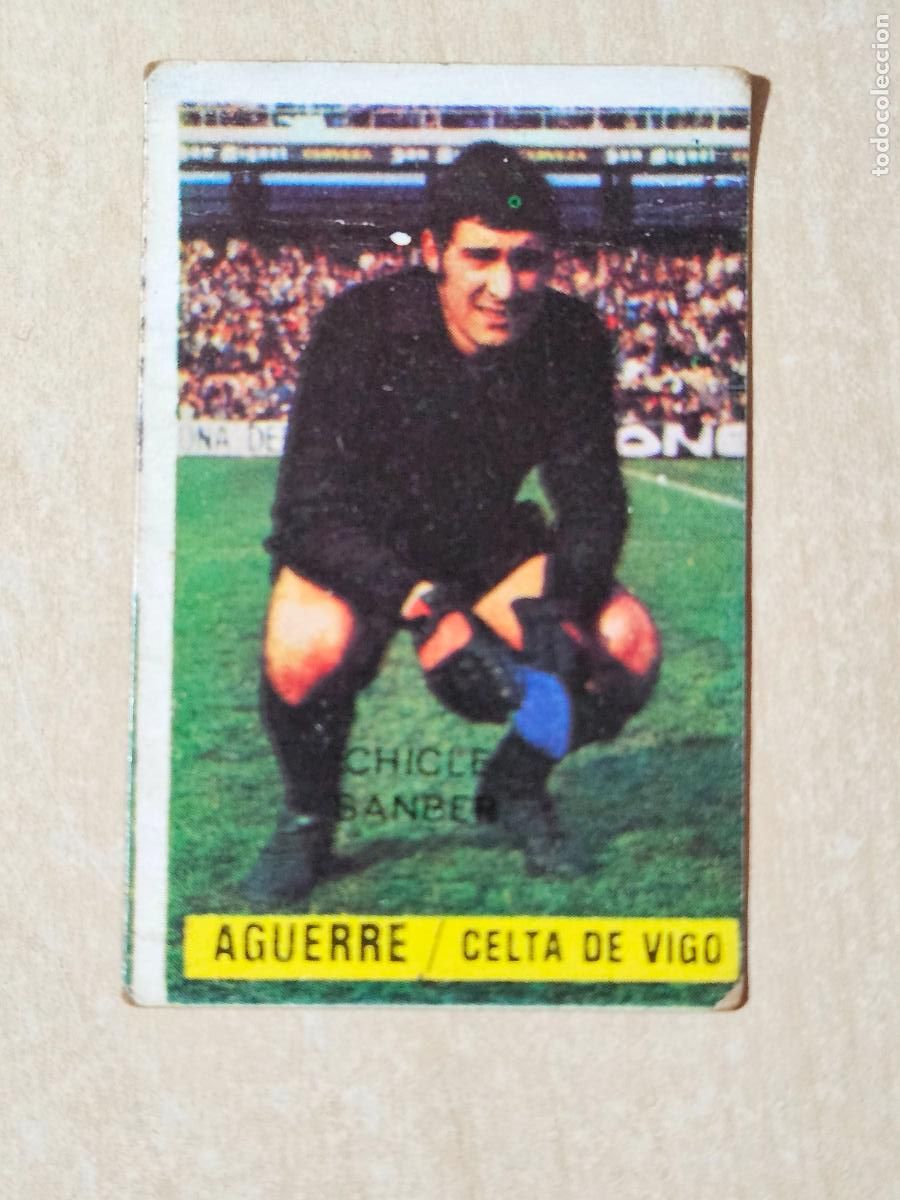 Figurine di Calcio: CROMO AGUERRE - CHICLE SANBER LIGA 1974 1975 74 75 - REAL CELTA DE VIGO - DESPEGADO