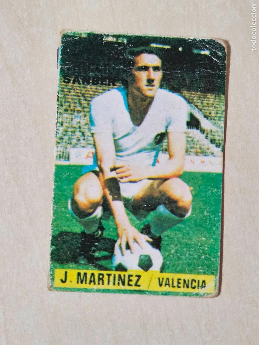 Figurine di Calcio: CROMO MARTINEZ - CHICLE SANBER LIGA 1974 1975 74 75 - VALENCIA - DESPEGADO