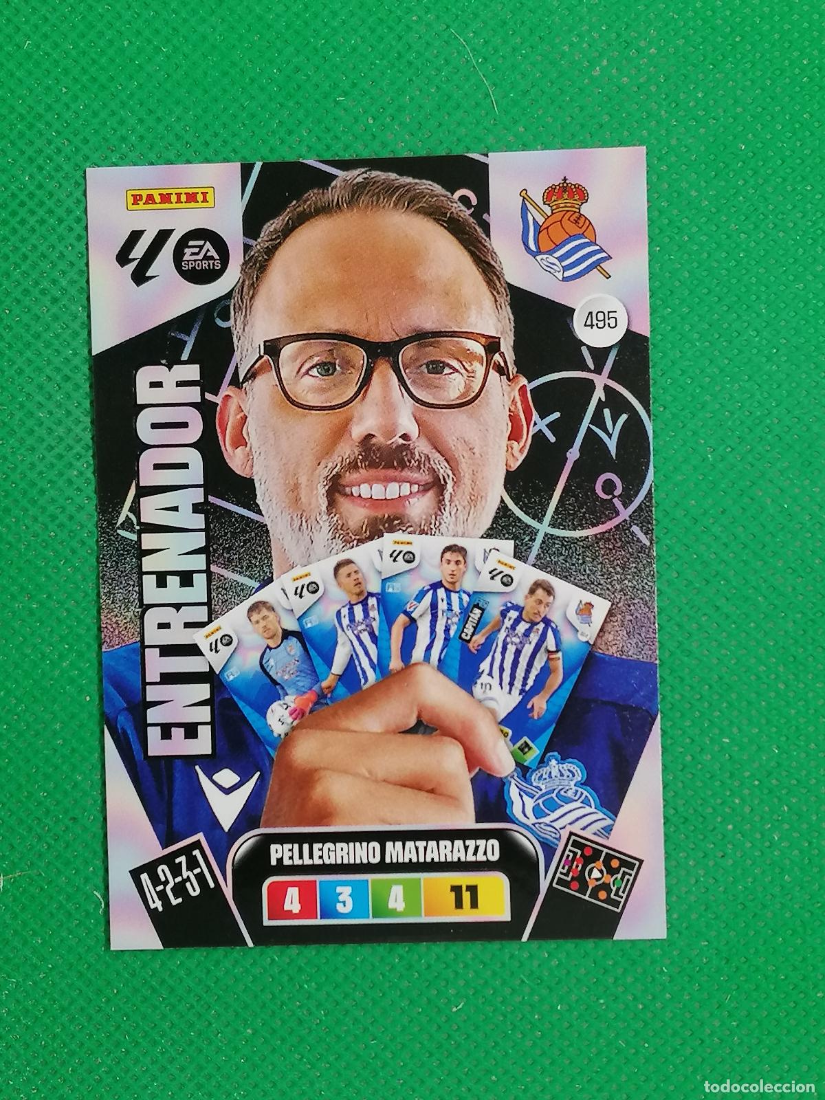Figurine di Calcio: 495 PELLEGRINO MATARAZZO REAL SOCIEDAD ENTRENADOR ⚽ LIGA ADRENALYN XL 2025 2026 25 26 ⚽