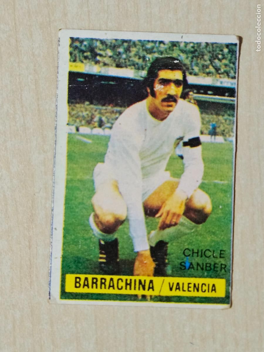 Figurine di Calcio: CROMO BARRACHINA - CHICLE SANBER LIGA 1974 1975 74 75 - VALENCIA - DESPEGADO
