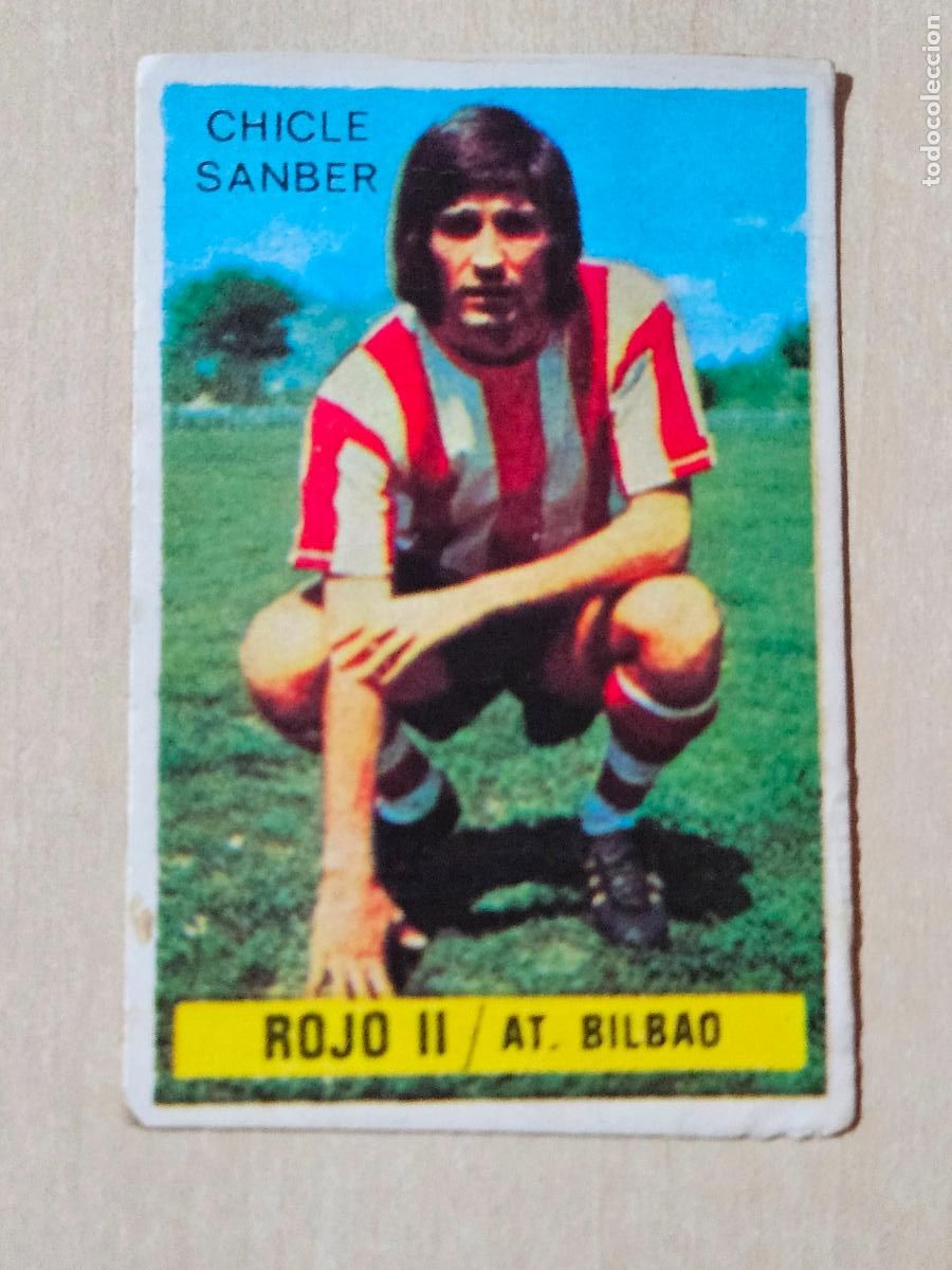 Cromos de F&uacute;tbol: CROMO ROJO II - CHICLE SANBER LIGA 1974 1975 74 75 - ATHLETIC DE BILBAO - DESPEGADO