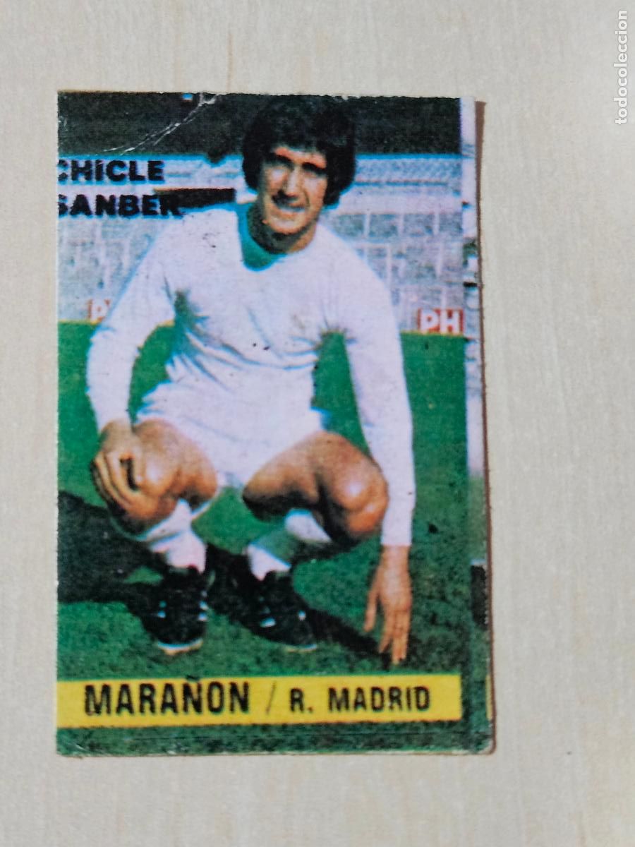 Cromos de F&uacute;tbol: CROMO MARA&Ntilde;ON - CHICLE SANBER LIGA 1974 1975 74 75 - REAL MADRID - DESPEGADO