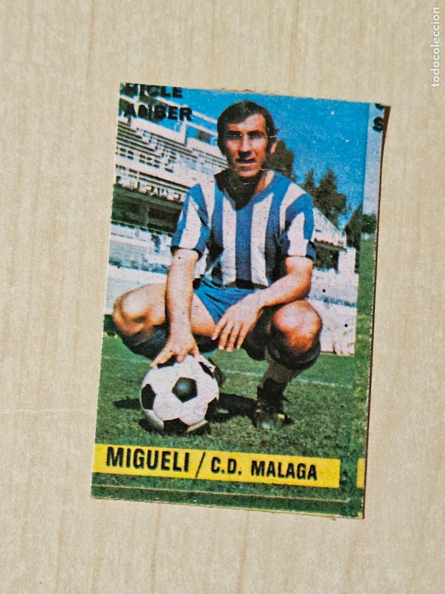 Cromos de F&uacute;tbol: CROMO MIGUELI - CHICLE SANBER LIGA 1974 1975 74 75 - MALAGA - DESPEGADO