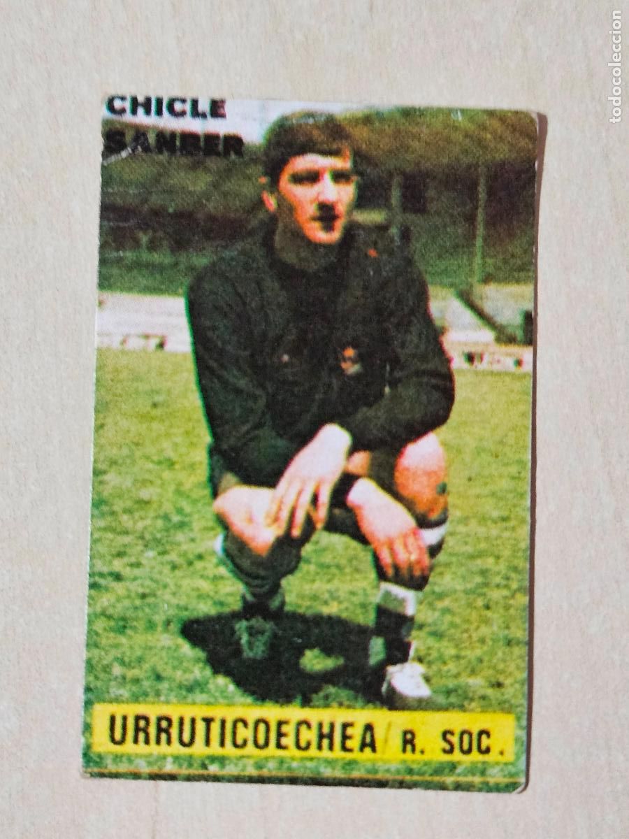 Cromos de F&uacute;tbol: CROMO URRUTICOECHEA - CHICLE SANBER LIGA 1974 1975 74 75 - REAL SOCIEDAD - DESPEGADO