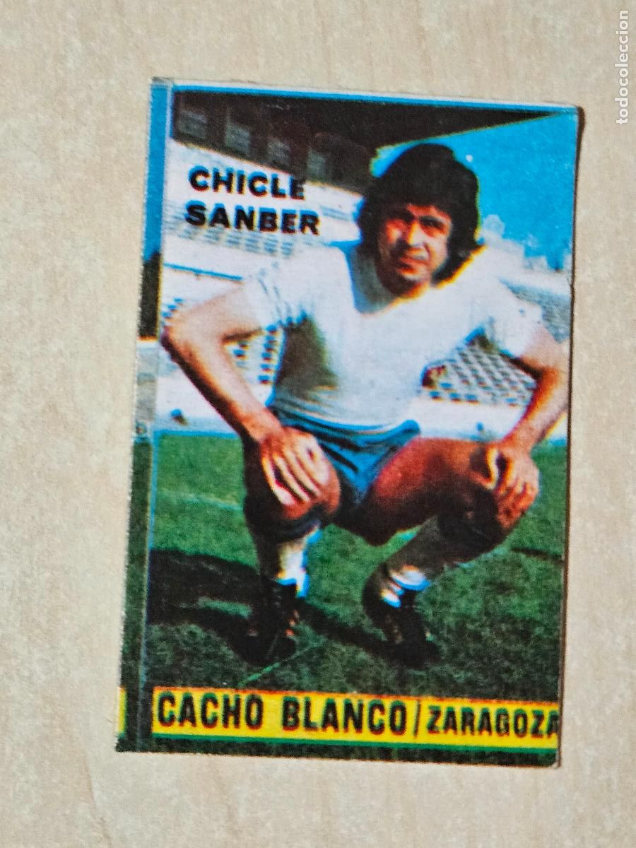 Cromos de F&uacute;tbol: CROMO CACHO BLANCO - CHICLE SANBER LIGA 1974 1975 74 75 - REAL ZARAGOZA - DESPEGADO