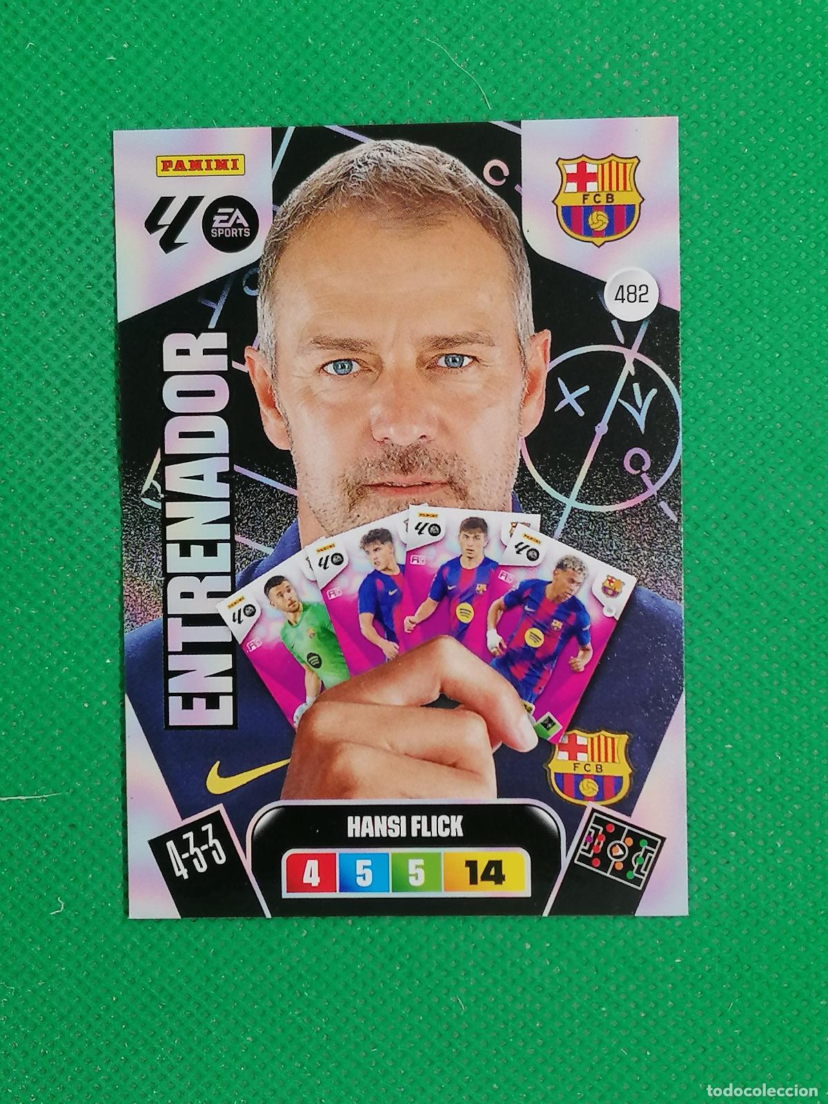 Football Stickers: 482 HANSI FLICK BARCELONA ENTRENADOR ⚽ LIGA ADRENALYN XL 2025 2026 25 26 ⚽