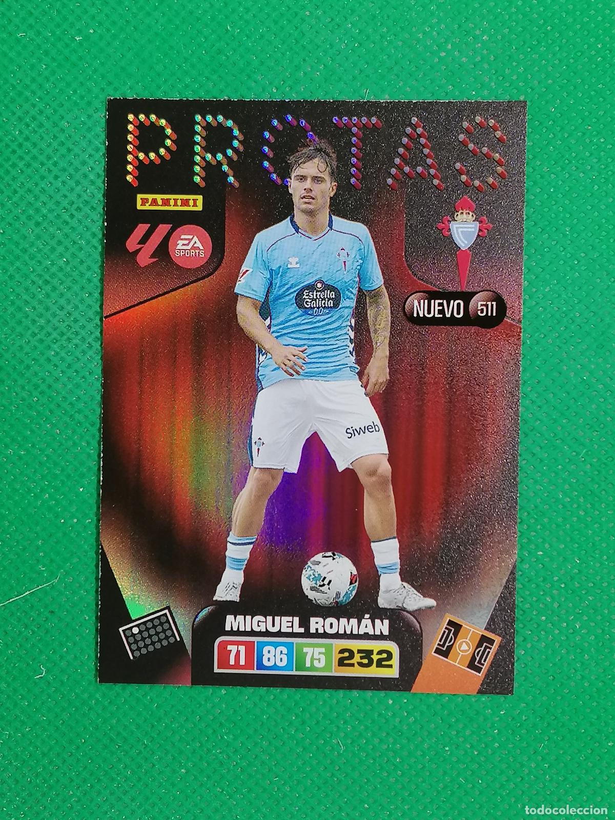 Fu&szlig;ball-Sticker: 511 MIGUEL ROMAN CELTA NUEVO PROTAS ⚽ LIGA ADRENALYN XL 2025 2026 25 26 ⚽