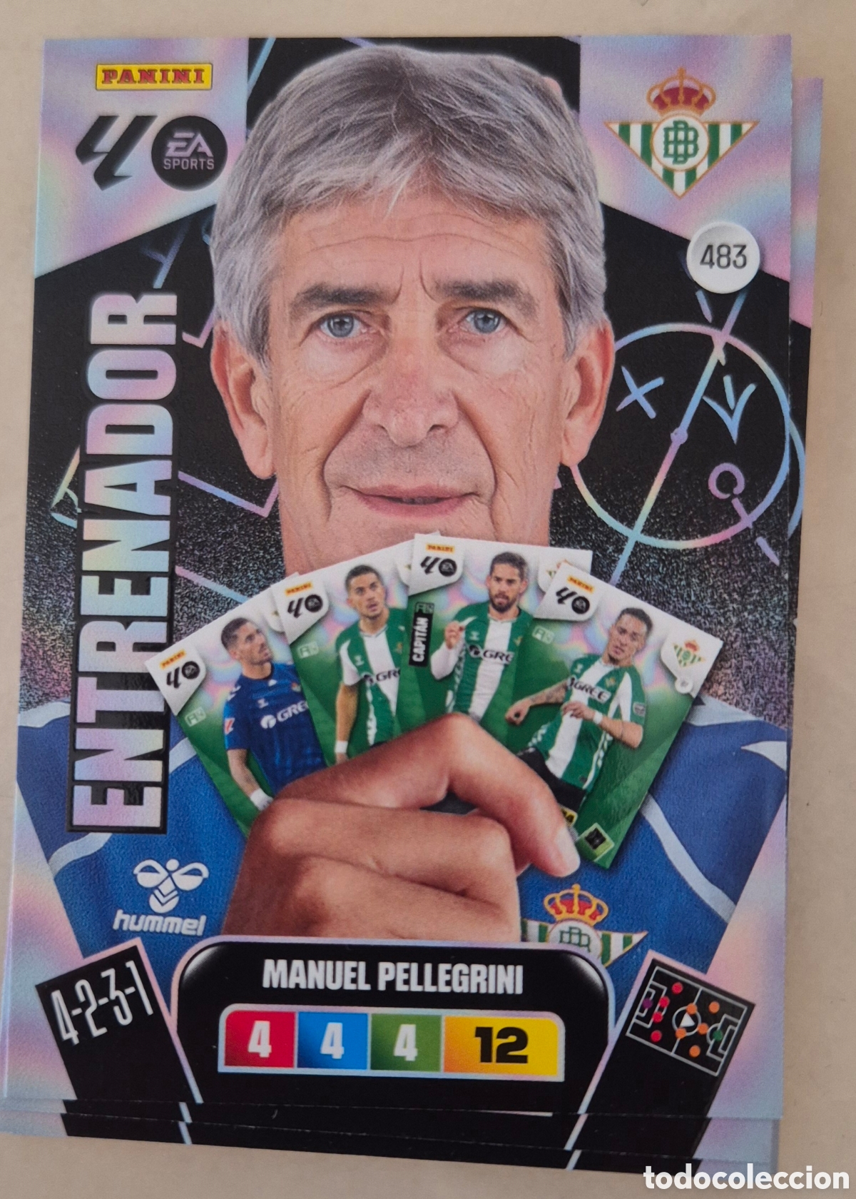 Cromos de F&uacute;tbol: 483 Pellegrini betis entrenador adrenalyn 2026