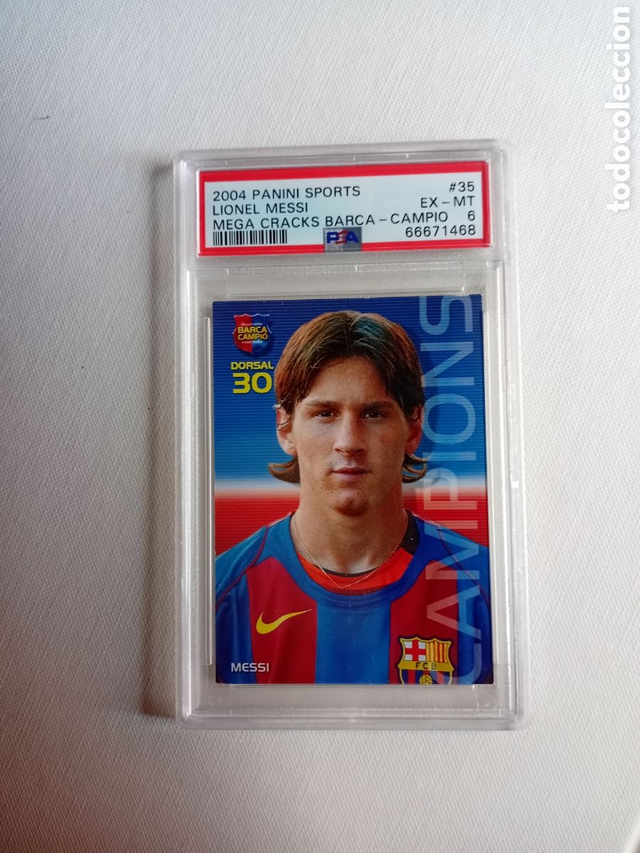 Cartes &agrave; collectionner de Football: Messi 2004 #35 rookie Barca Campio.PSA 6.