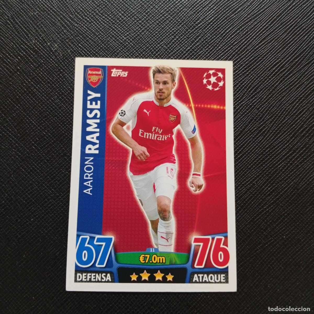 Football Stickers: 11 RAMSEY ARSENAL TOPPS MATCH ATTAX 2015 2016 CROMO 15 16 FUTBOL - A17 PG190
