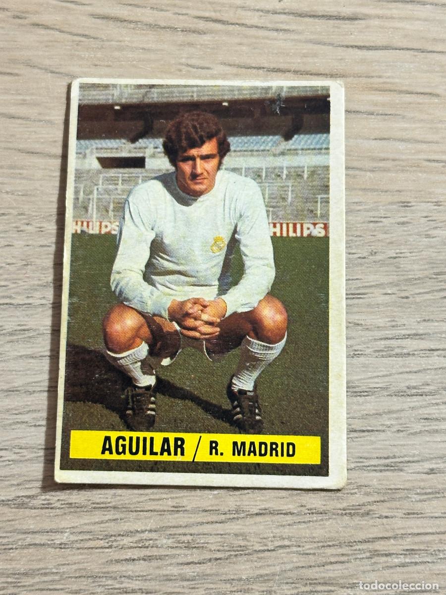 Figurine di Calcio: AGUILAR REAL MADRID CROMO EDICIONES ESTE 1974 1975 SIN PEGAR NUNCA PEGADO