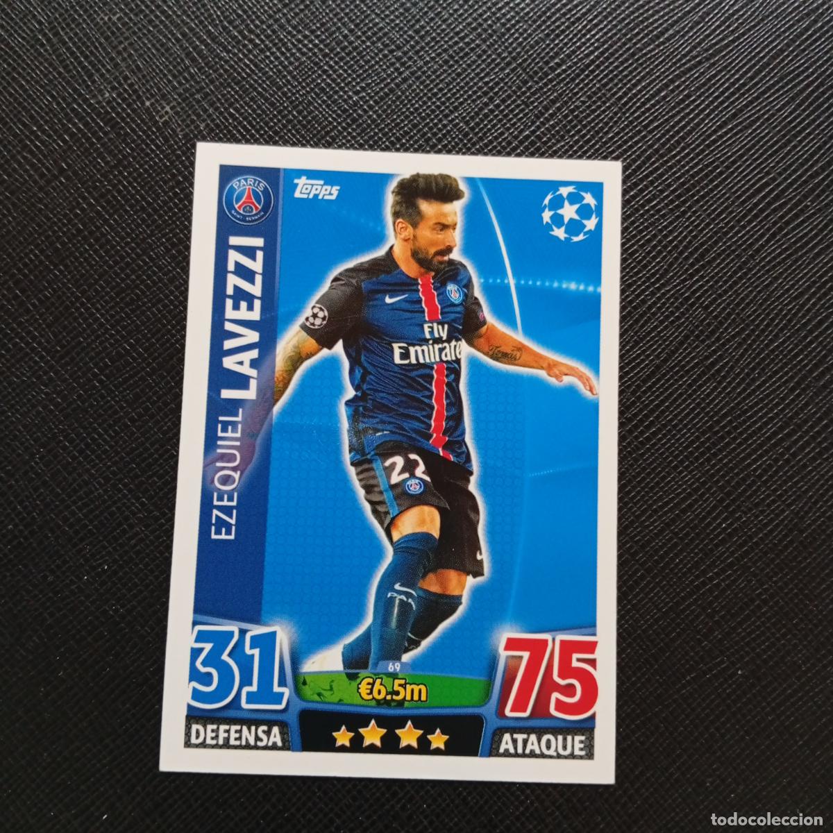 Cromos de F&uacute;tbol: 69 LAVEZZI PSG TOPPS MATCH ATTAX 2015 2016 CROMO 15 16 FUTBOL - A17 PG289