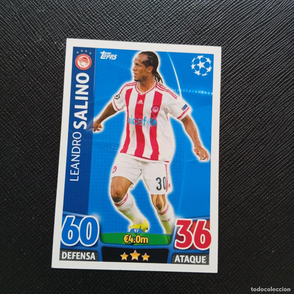 Cartes &agrave; collectionner de Football: 97 SALINO OLYMPIACOS TOPPS MATCH ATTAX 2015 2016 CROMO 15 16 FUTBOL - A17 PG370