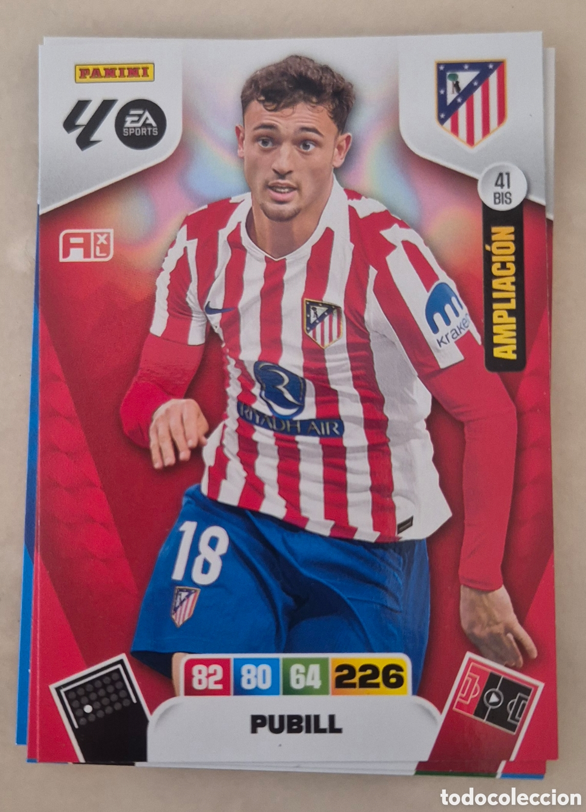 Cromos de f&uacute;tbol: 41 bis pubill atletico de madrid adrenalyn 2026