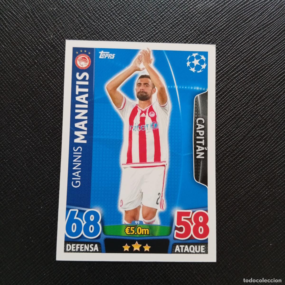 Cromos de F&uacute;tbol: 99 MANIATIS OLYMPIACOS TOPPS MATCH ATTAX 2015 2016 CROMO 15 16 FUTBOL - A17 PG379