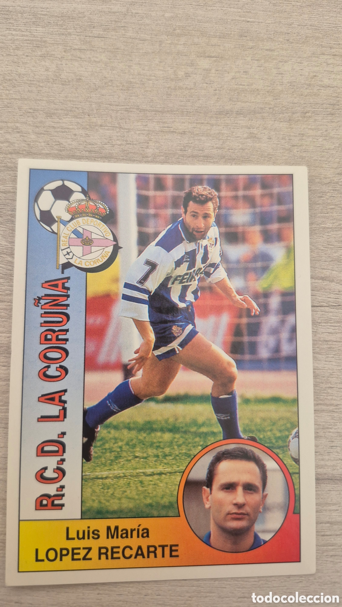 Cromos de F&uacute;tbol: N&deg;148 Deportivo de la Coru&ntilde;a L&oacute;pez Recarte Liga 94/95 Panini