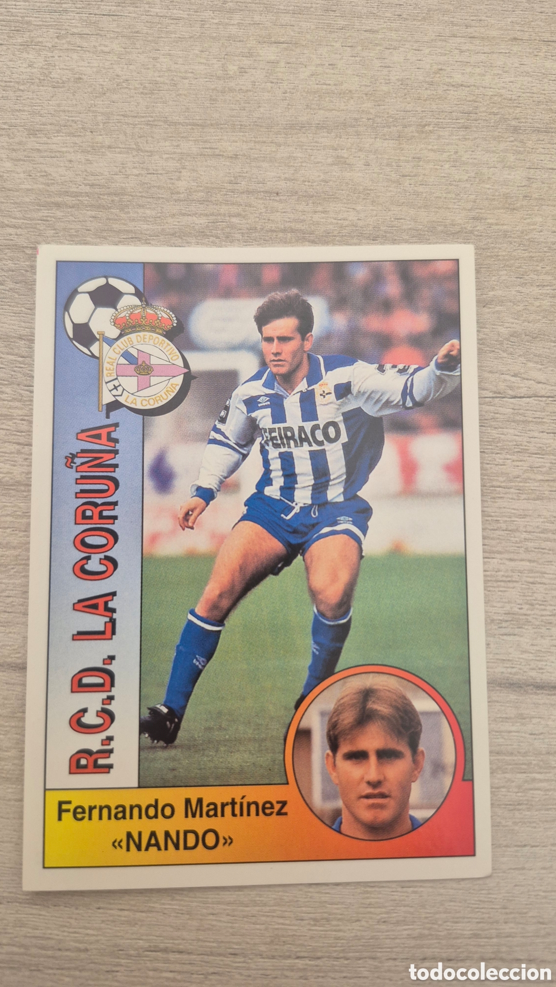 Cromos de F&uacute;tbol: N&deg;152 Deportivo de la Coru&ntilde;a Nando Liga 94/95 Panini