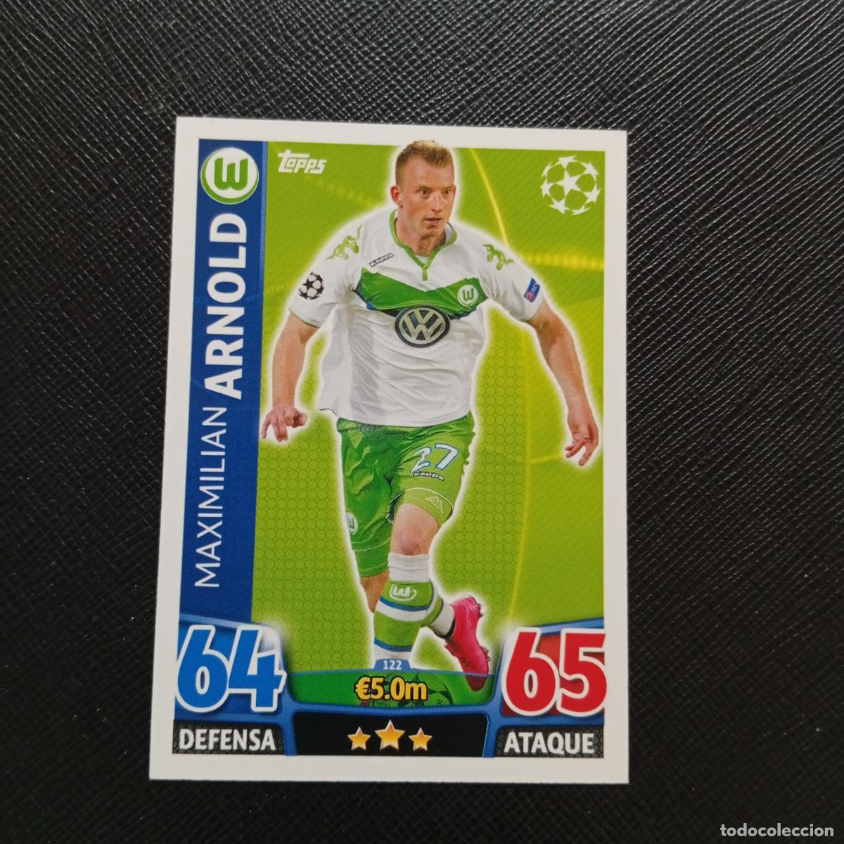 Fu&szlig;ball-Sticker: 122 ARNOLD WOLFSBURGO TOPPS MATCH ATTAX 2015 2016 CROMO 15 16 FUTBOL - A17 PG415