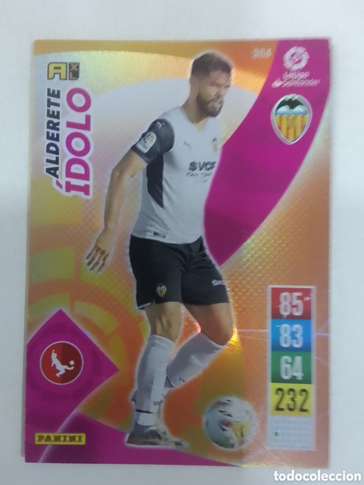 Cromos de F&uacute;tbol: Adrenalyn XL 2021-22 n&deg; 384 Alderete &bull; Valencia. &Iacute;DOLO.