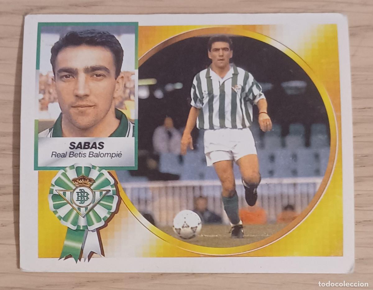 Football Stickers: CROMO SIN PEGAR SABAS FICHAJE N&ordm;4 REAL BETIS EDICIONES ESTE LIGA 94 95 1994 1995