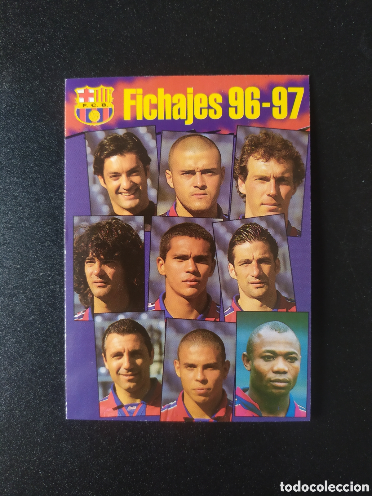 Cromos de F&uacute;tbol: Colecci&oacute;n oficial FC Barcelona 1996 1997 96 97 panini fichajes Ronaldo Nazario n&ordm; 10