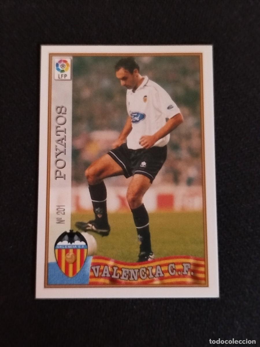 Cromos de Futebol: 201. Poyatos (Valencia CF) Mundicromo - Las Fichas de la Liga 97-98