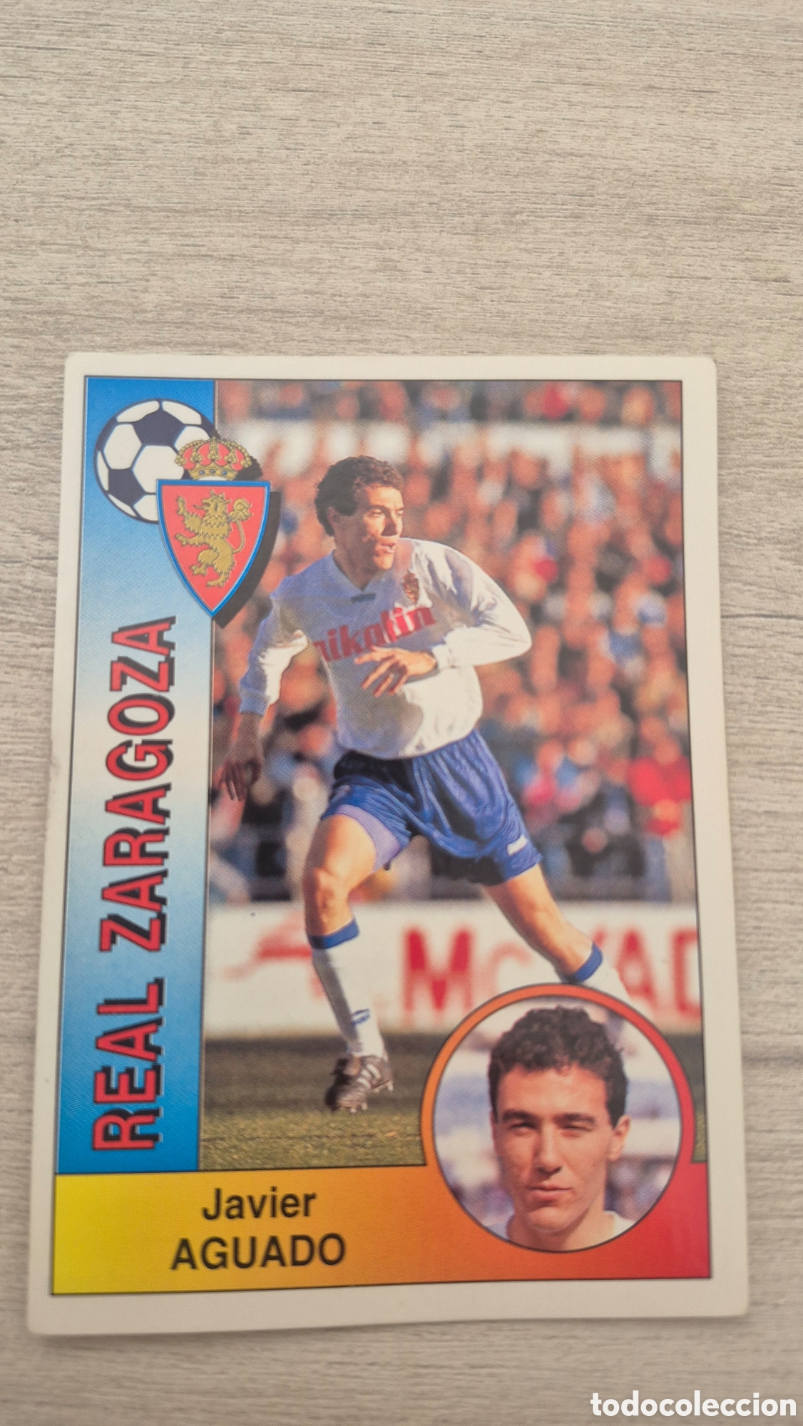 Fu&szlig;ball-Sticker: N&deg;348 Real Zaragoza Aguado Liga 94/95 Panini