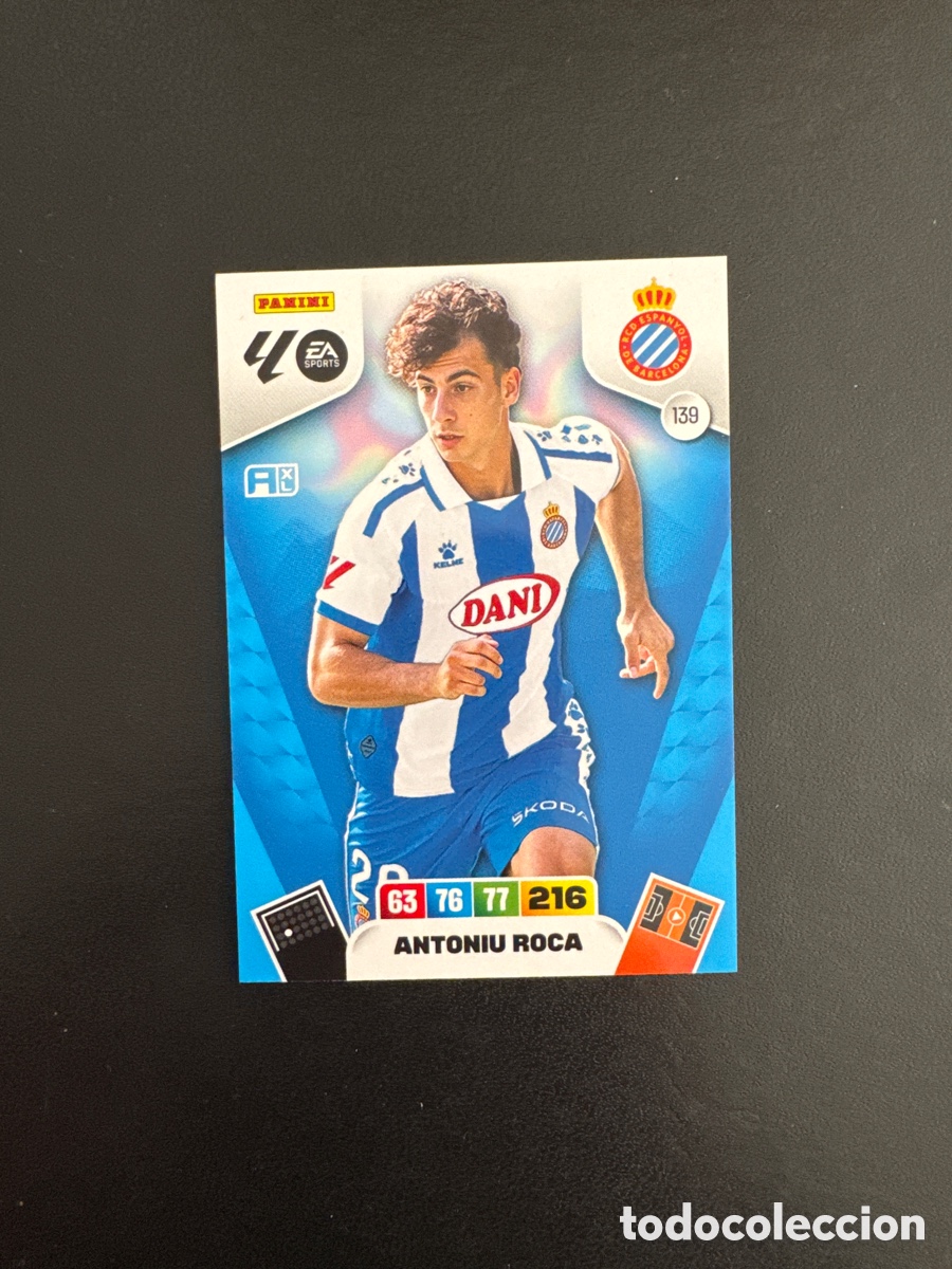 Football Stickers: ANTONIU ROCA ESPA&Ntilde;OL N&Uacute;MERO 139 ADRENALYN 2025 2026