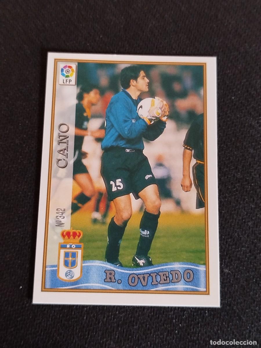 Football Stickers: 342. Cano (Real Oviedo) Mundicromo - Las Fichas de la Liga 97-98