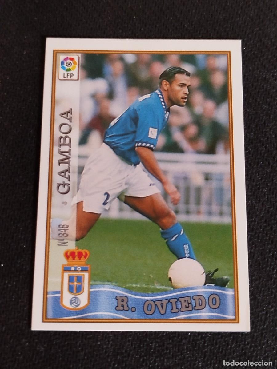 Football Stickers: 348. Gamboa (Real Oviedo) Mundicromo - Las Fichas de la Liga 97-98