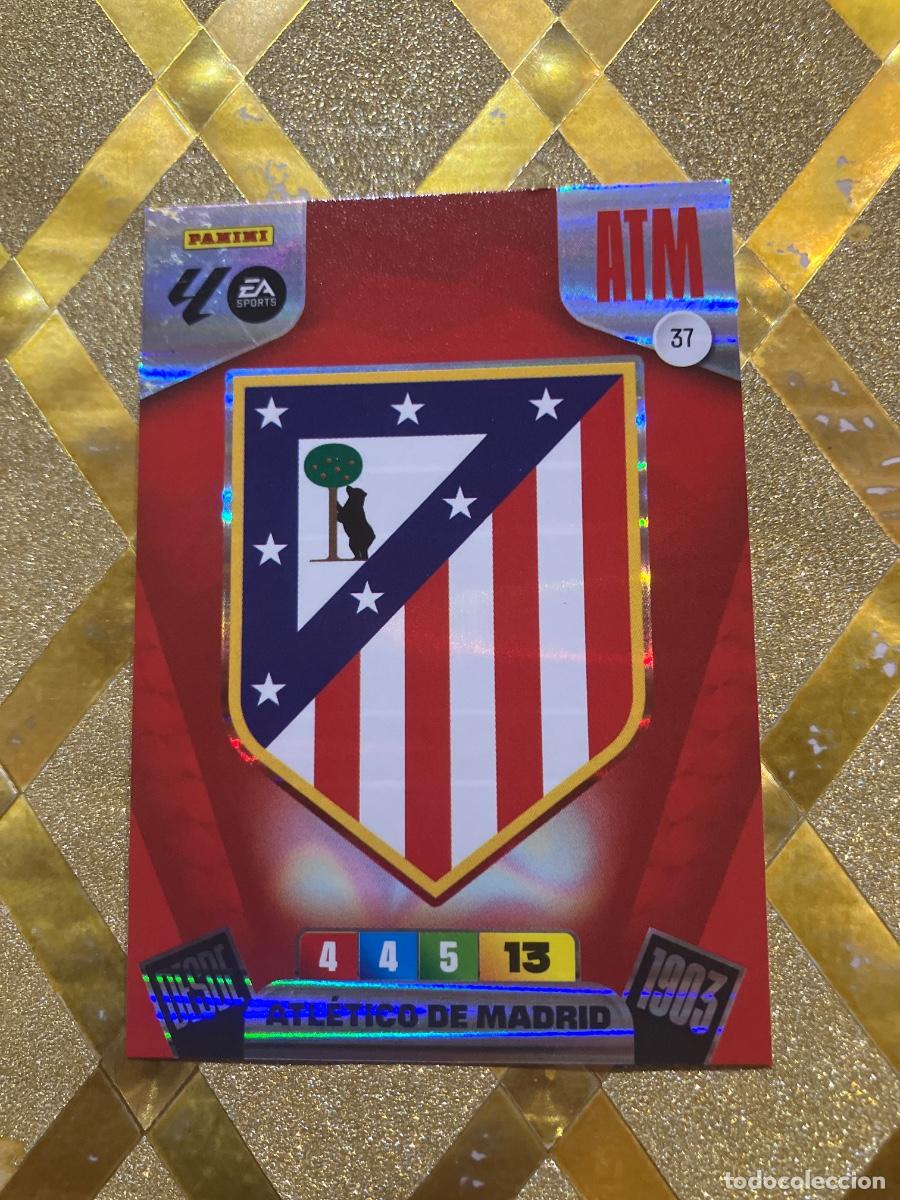 Cromos de F&uacute;tbol: CROMO DE FUTBOL NUMERO 37 ESCUDO ATLETICO DE MADRID ADRENALYN XL 2025 2026 PANINI !