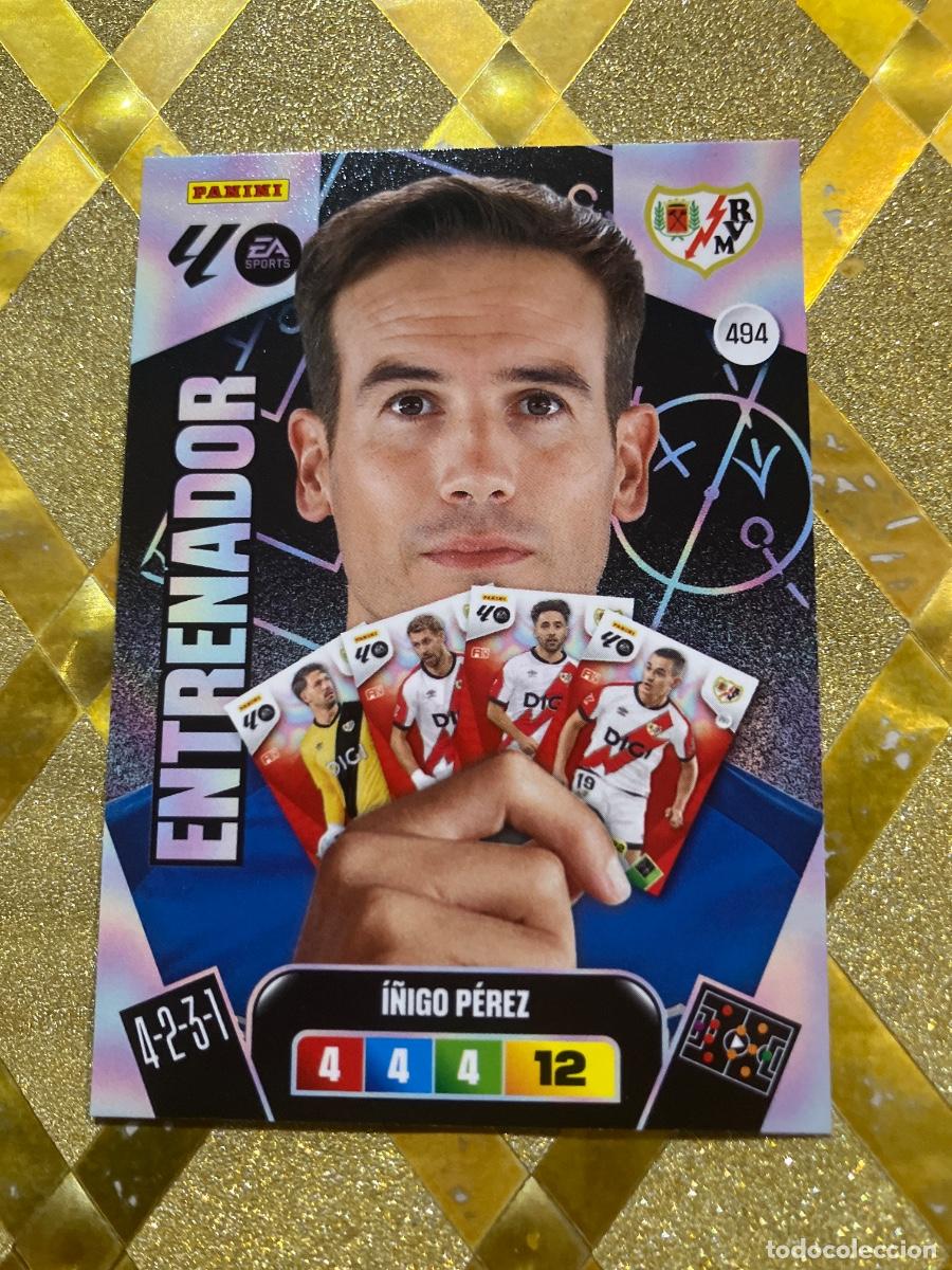 Cromos de F&uacute;tbol: CROMO FUTBOL NUMERO 494 I&Ntilde;IGO PEREZ RAYO VALLECANO PLUS ENTRENADOR ADRENALYN XL 2025 2026 PANINI !