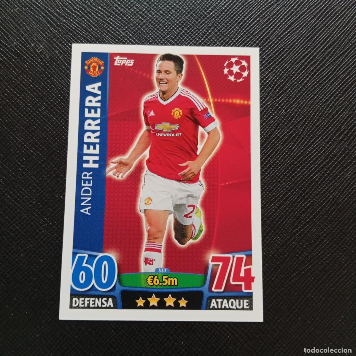 Cromos de F&uacute;tbol: 337 ANDER HERRERA MANCHESTER UNITED TOPPS MATCH ATTAX 2015 2016 CROMO 15 16 FUTBOL - A6 PG334