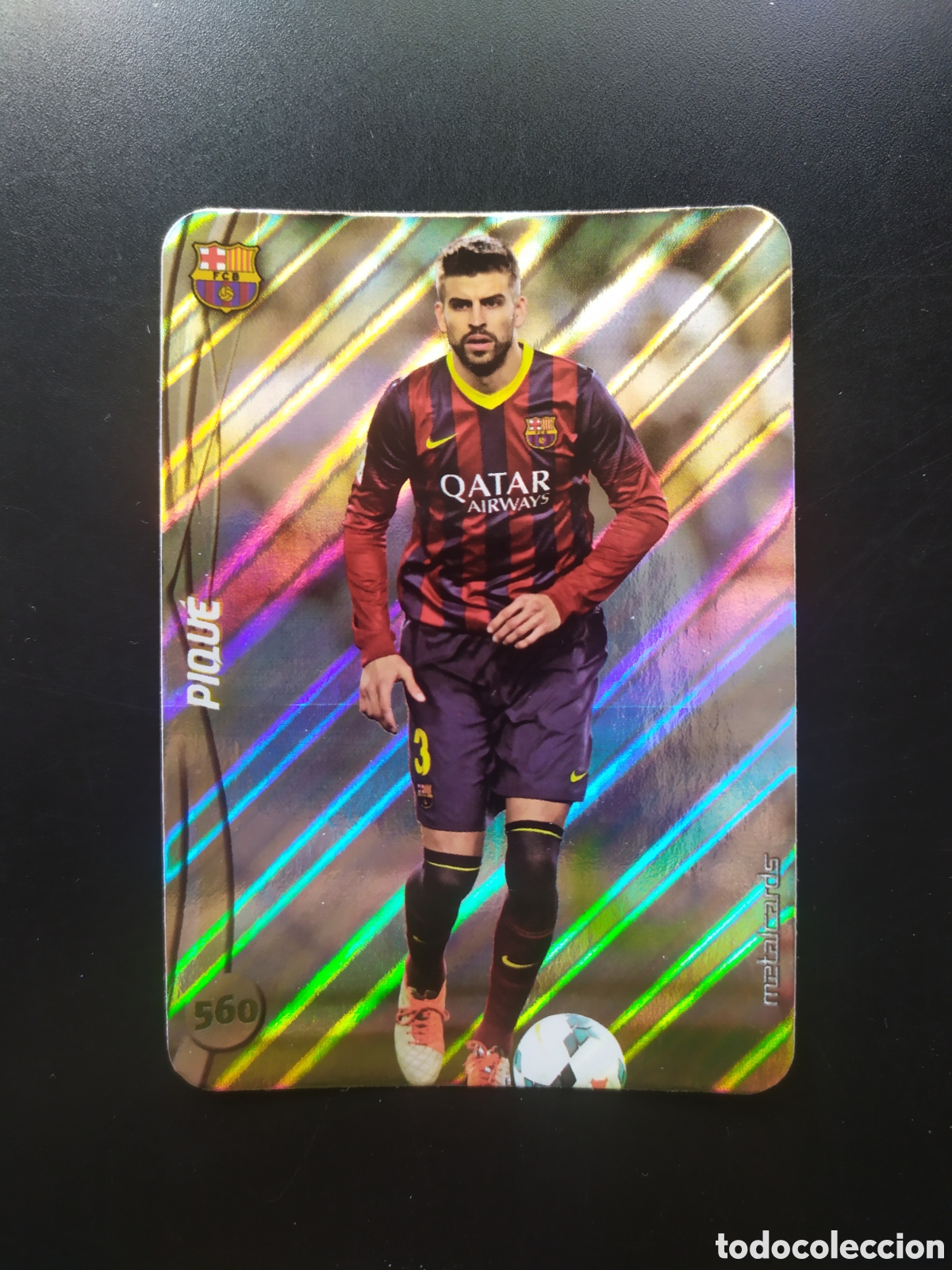 Cromos de Futebol: Mundicromo fichas Liga 2014 2015 14 15 Piqu&eacute; top brillo rayas n&deg; 560 Barcelona