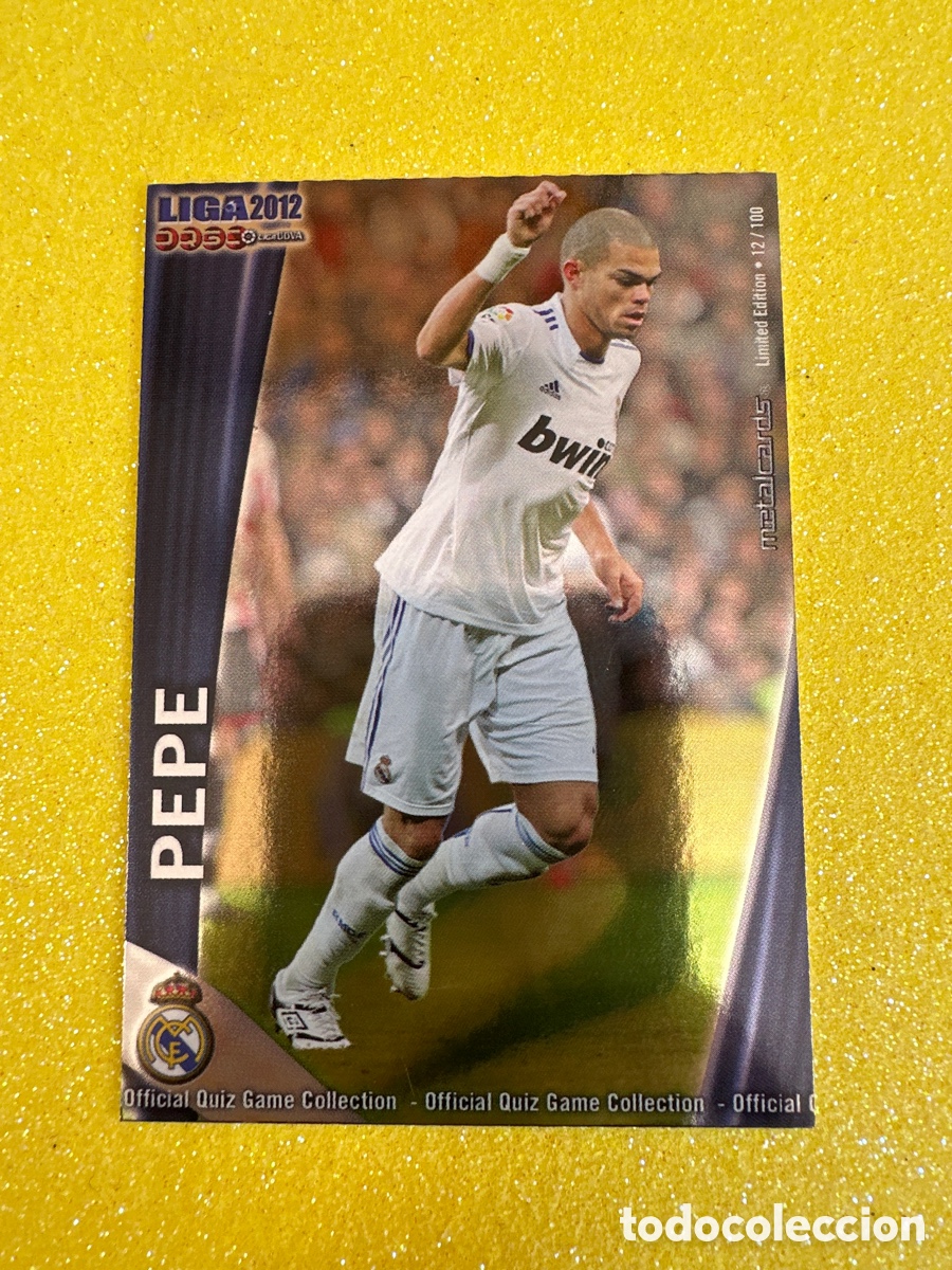 Cromos de Futebol: 34 PEPE(R.MADRID)12/100 METALCARD LIMITED EDITION MUNDICROMO 2012 11 12