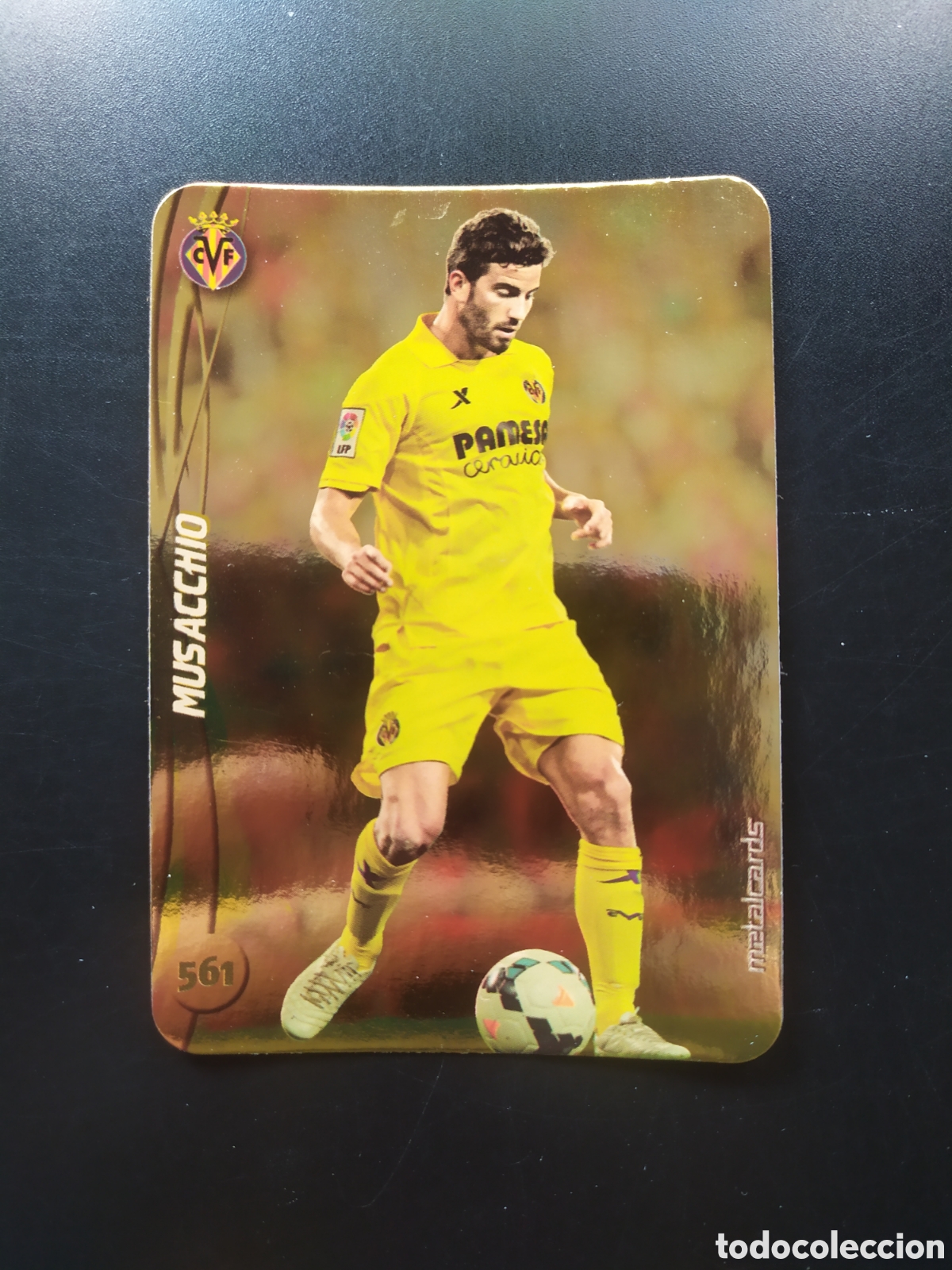 Cromos de F&uacute;tbol: Mundicromo fichas Liga 2014 2015 14 15 Musacchio top brillo liso dorado n&deg; 561 Villarreal