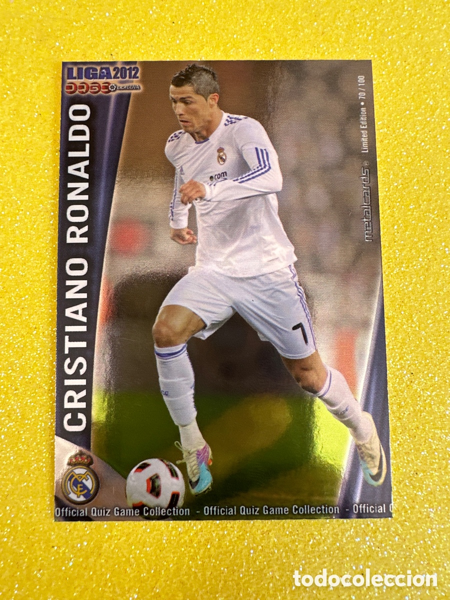Cromos de F&uacute;tbol: 45 CRISTIANO RONALDO (R.MADRID)70/100 METALCARD LIMITED EDITION MUNDICROMO 2012 11 12