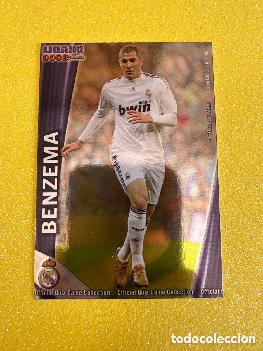 Fu&szlig;ball-Sticker: 47 BENZEMA (R.MADRID)81/100 METALCARD LIMITED EDITION MUNDICROMO 2012 11 12